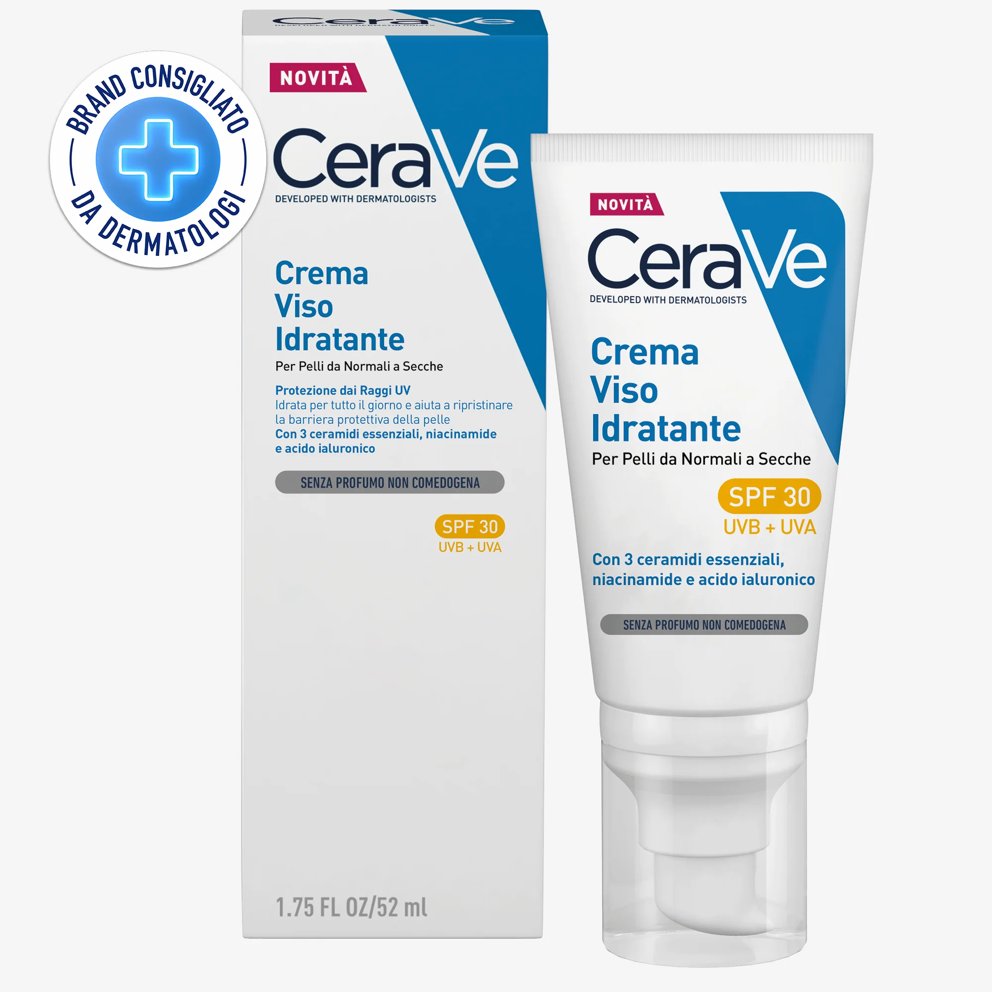 Cerave Crema Viso SPF30, 50 Ml Protezione solare