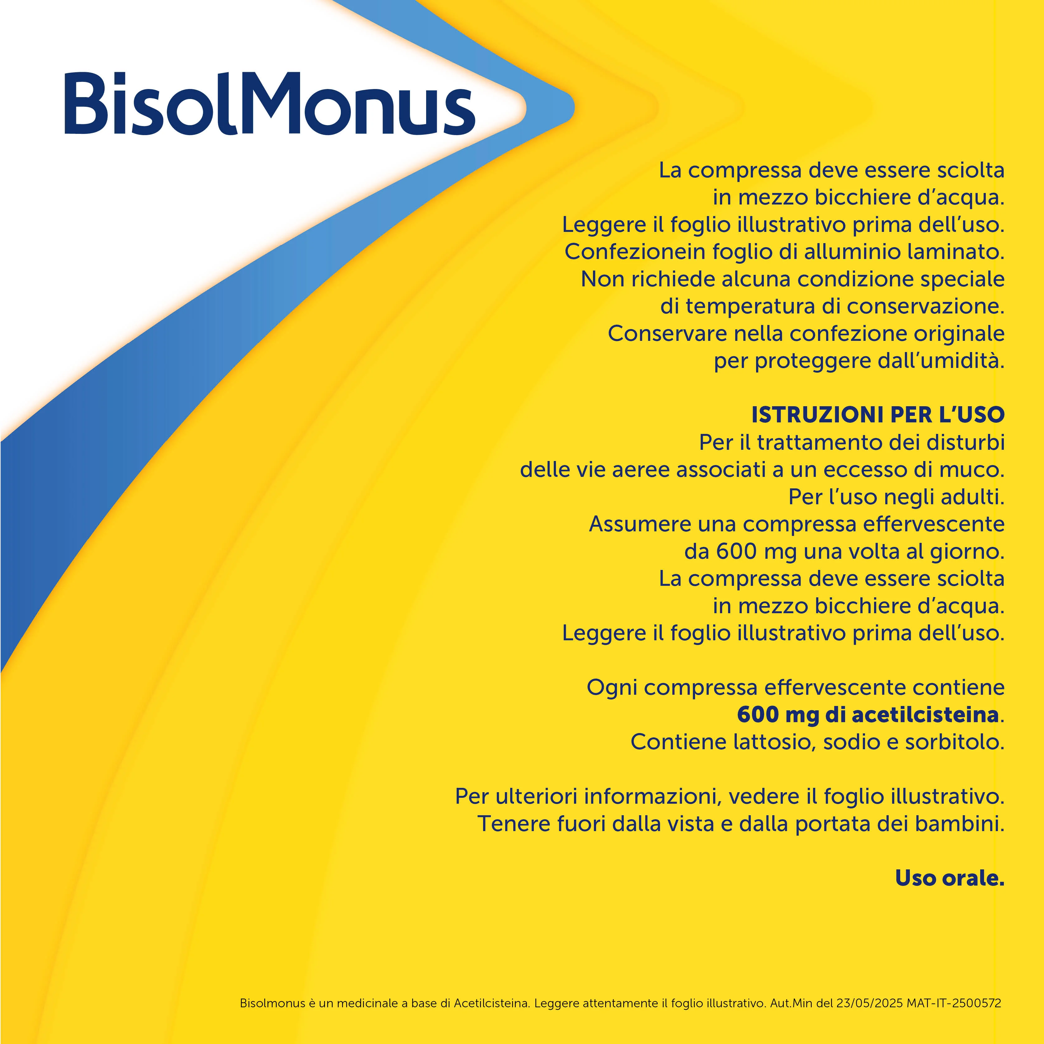 Bisolmonus 10 Compresse Effervescenti 600 Mg