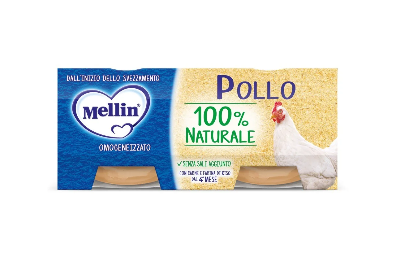 Mellin OMOGENEIZZATO Di Pollo 2 X 80 G Alimento per Infanzia