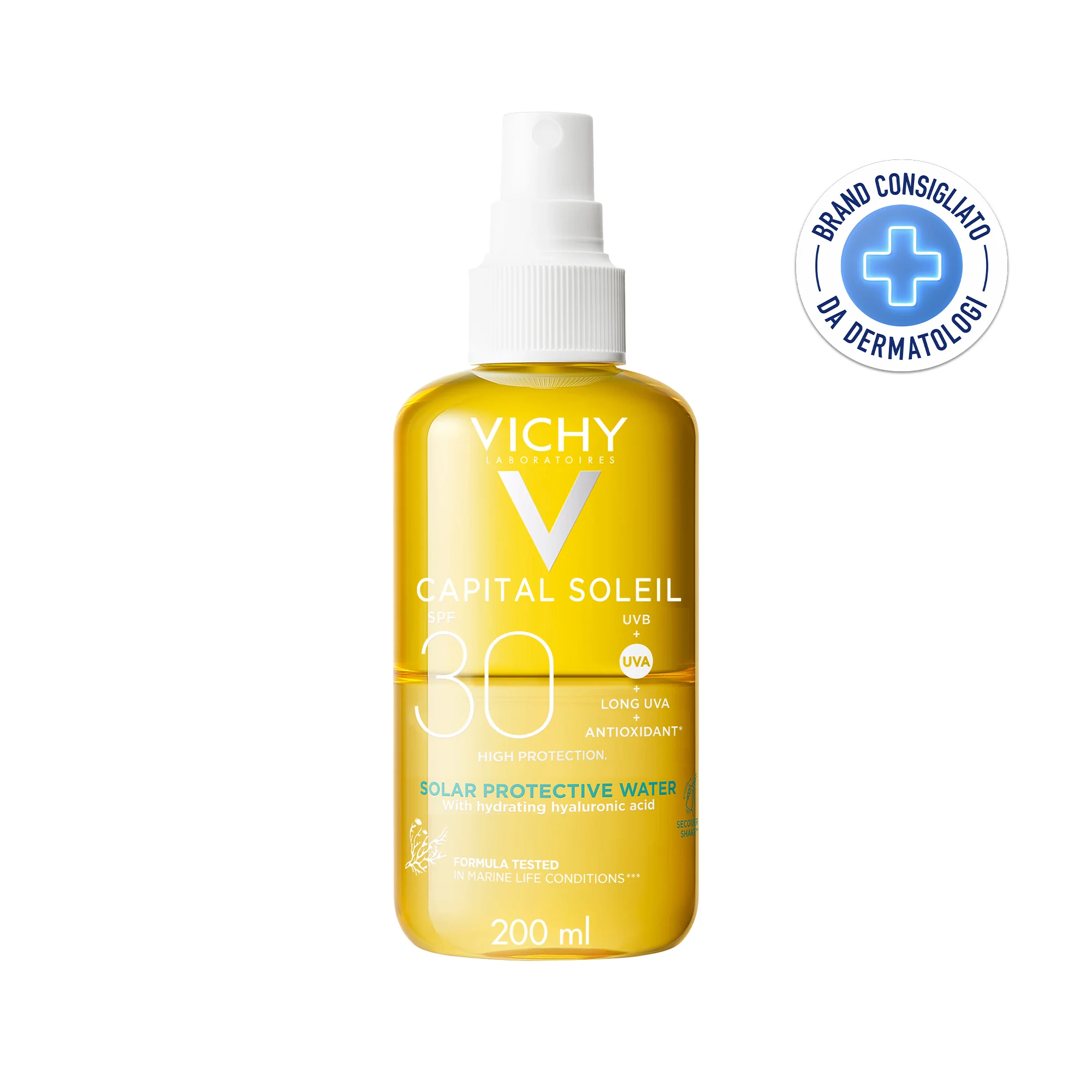 Vichy Ideal Soleil Acqua Solare SPF30, 200 Ml Protettiva idratante
