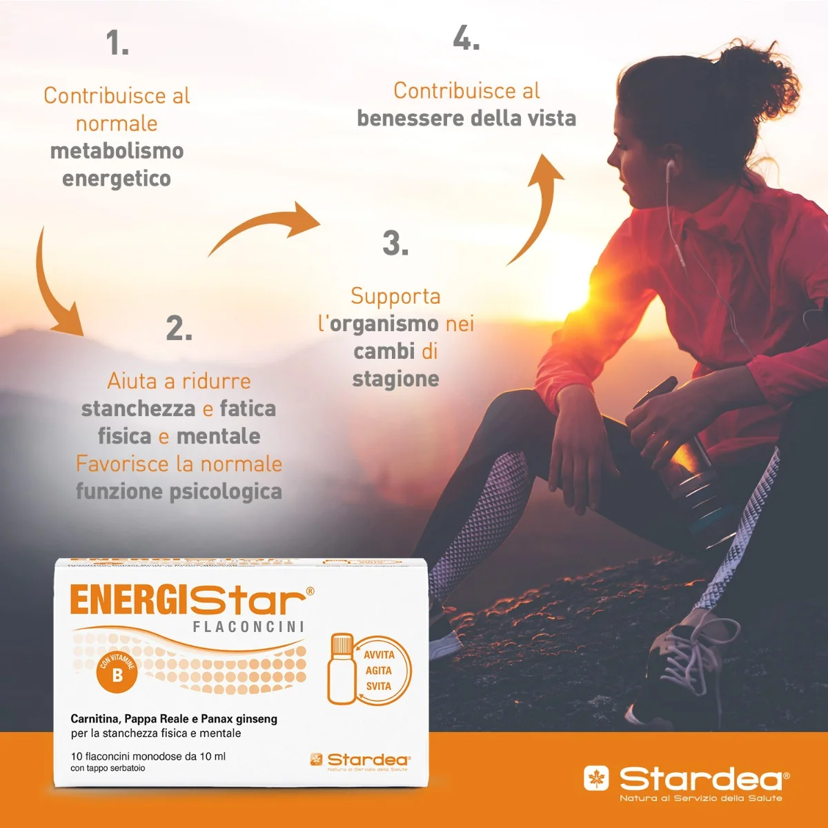 Energistar 10 Fiale Monodose Per Stanchezza e Affaticamento