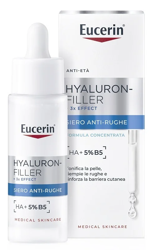 Eucerin Hyaluron-Filler + 3X Effect Siero Anti-Rughe 30 Ml