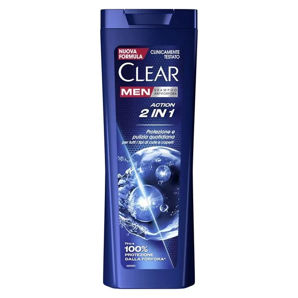 Shampoo Clear Men Action 2in1 360ml Per Capelli Normali e 2In1