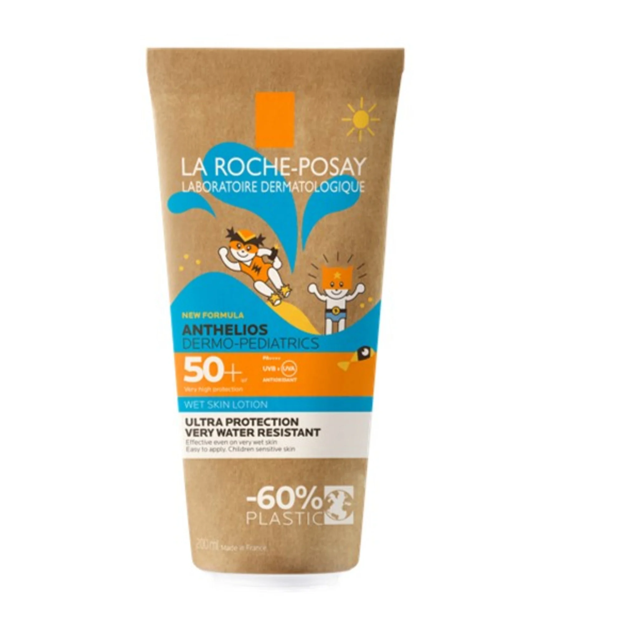 La Roche Posay Anthelios Gel Pelle Bagnata Bambino 50+ 200 ml Protezione Solare Alta