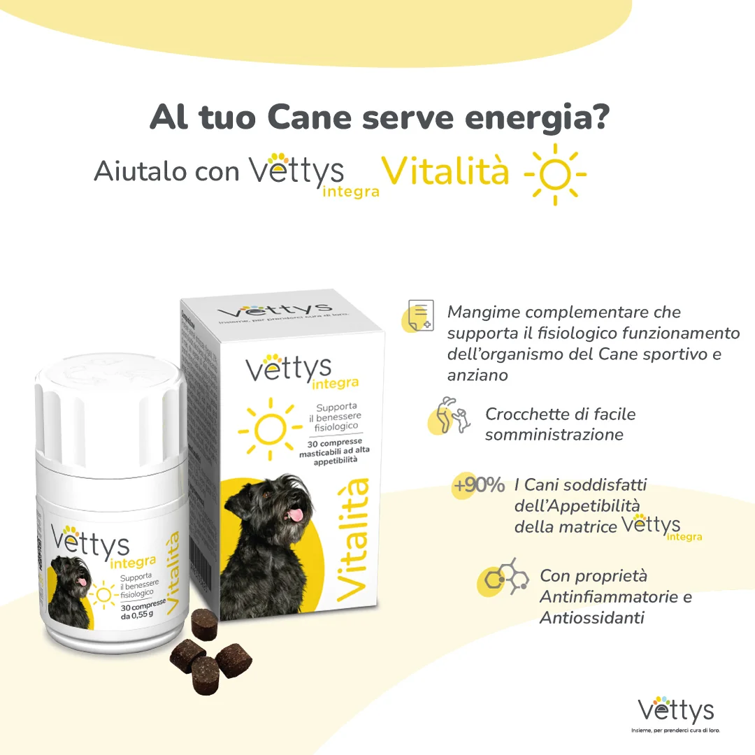 Vettys Integra Vitalità Cane 30 Compresse Tonico Energetico