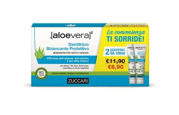 Aloevera2 Dentifricio Stevia Bipack 2x100 ml