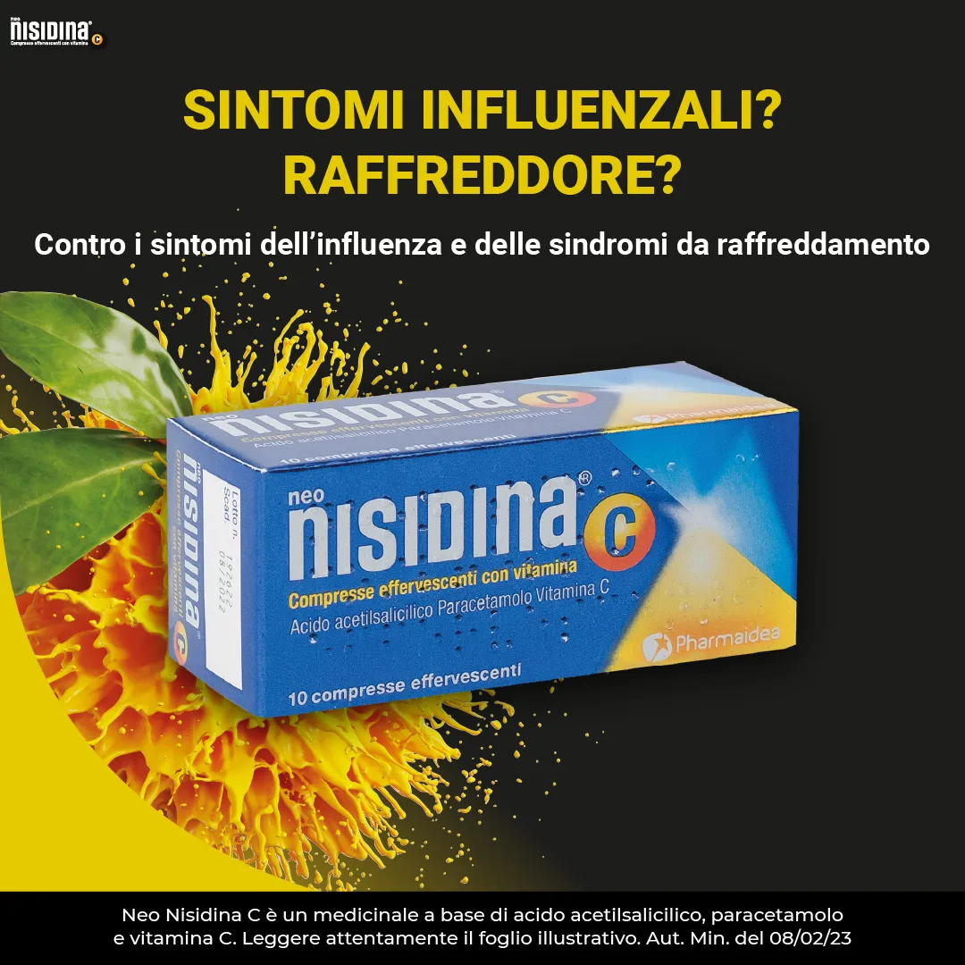 Neonisidina C 10 Compresse Effervescenti Vit-C Influenza e Raffreddore