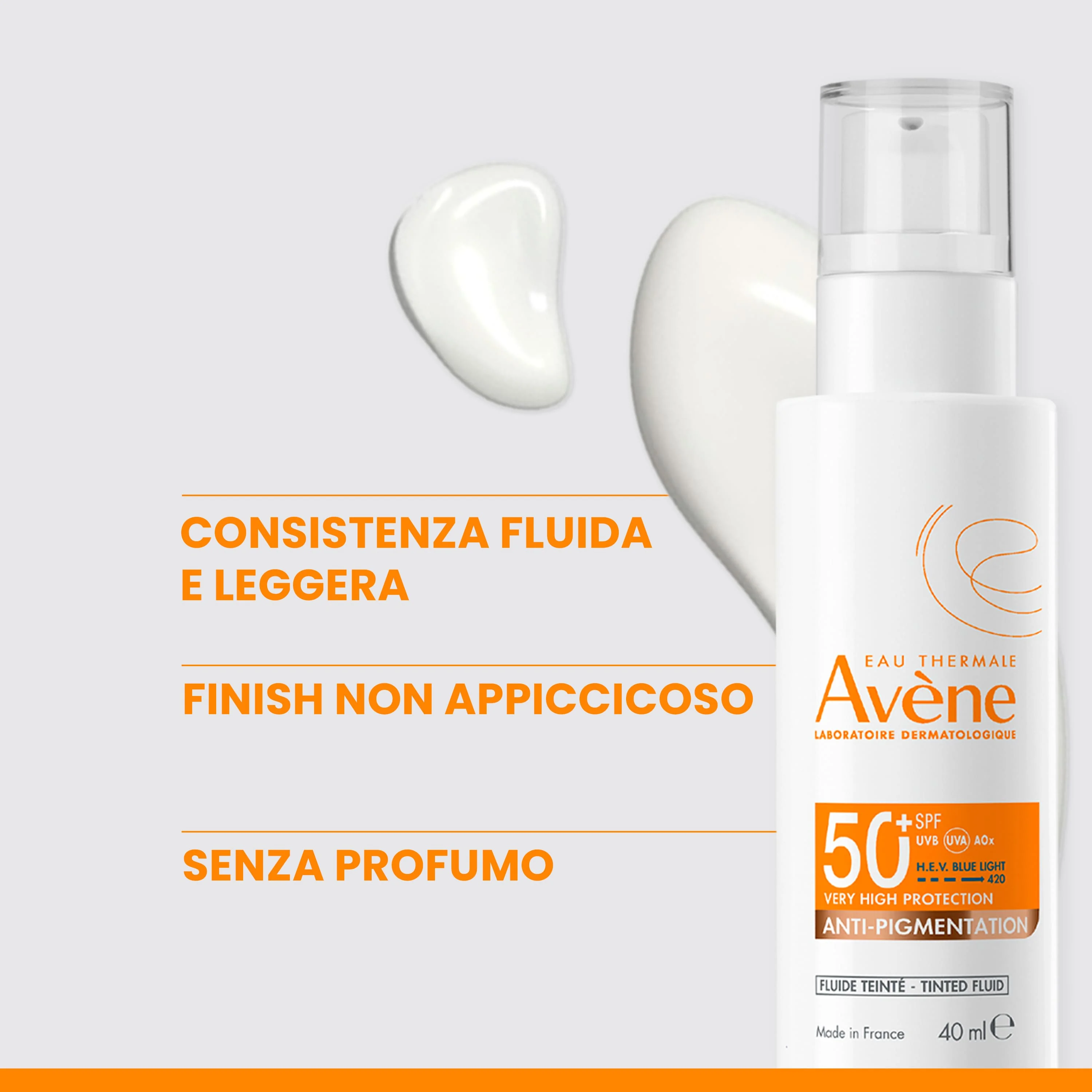 Avène Fluido Solare Antimacchie SPF 50+ 40 ml Protezione e Uniformità