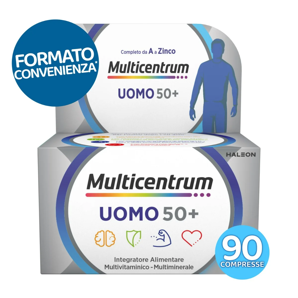 Multicentrum Uomo 50+ 90 Compresse Multivitaminico