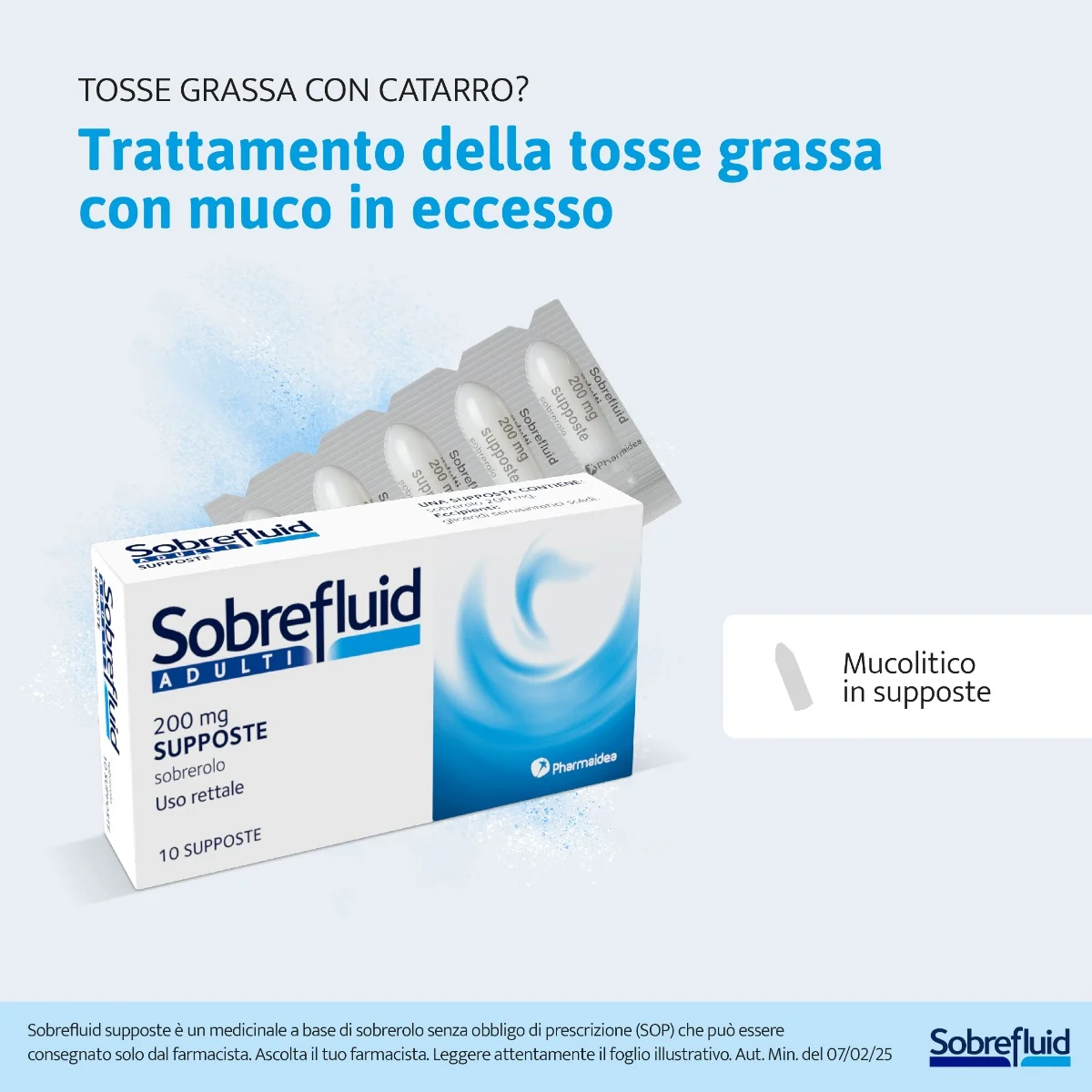 Soblefluid Supposte Adulti 10 Supposte 200 Mg Tosse