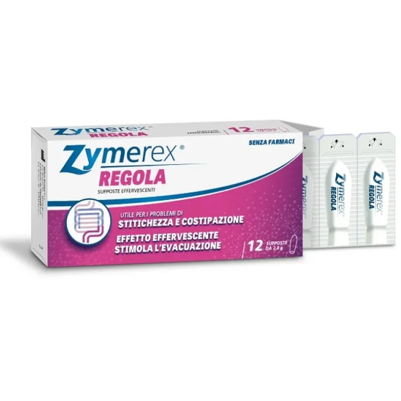 Zymerex Regola Supposte 12 Pezzi Stitichezza Cronica o Occasionale