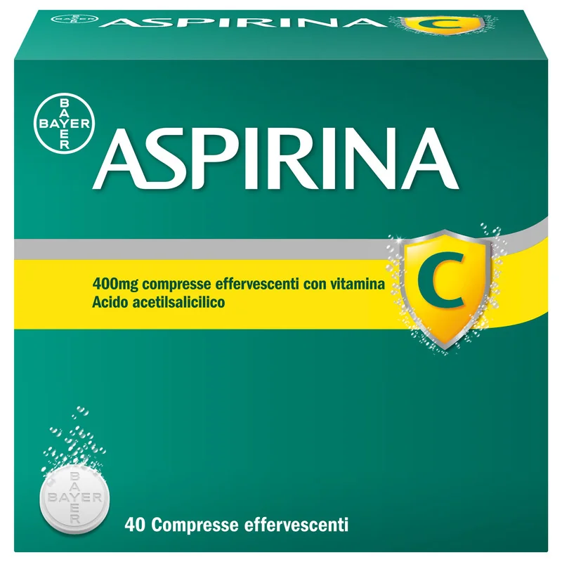 Aspirina C 40 Compresse  Effervescente Raffreddore Febbre e Influenza