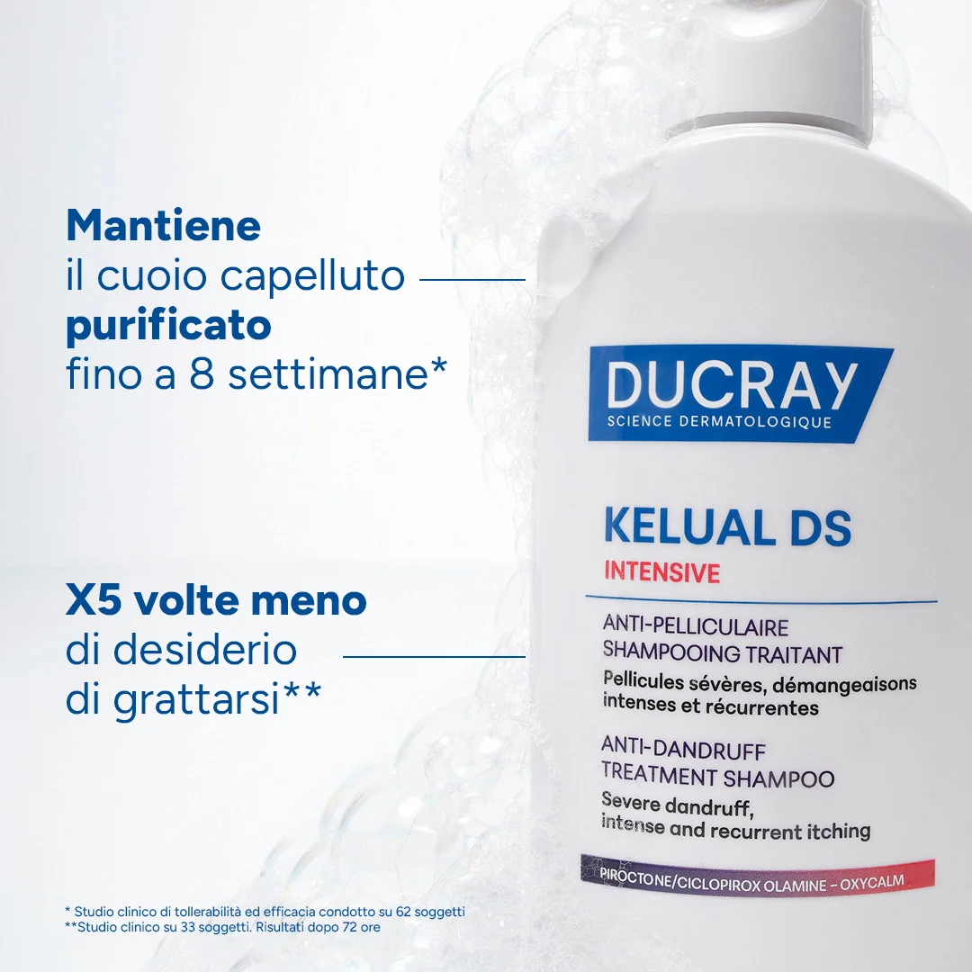 Ducray Kelual Ds Intensive Shampoo Antiforfora 100 Ml Riduce Sensazione di Prurito