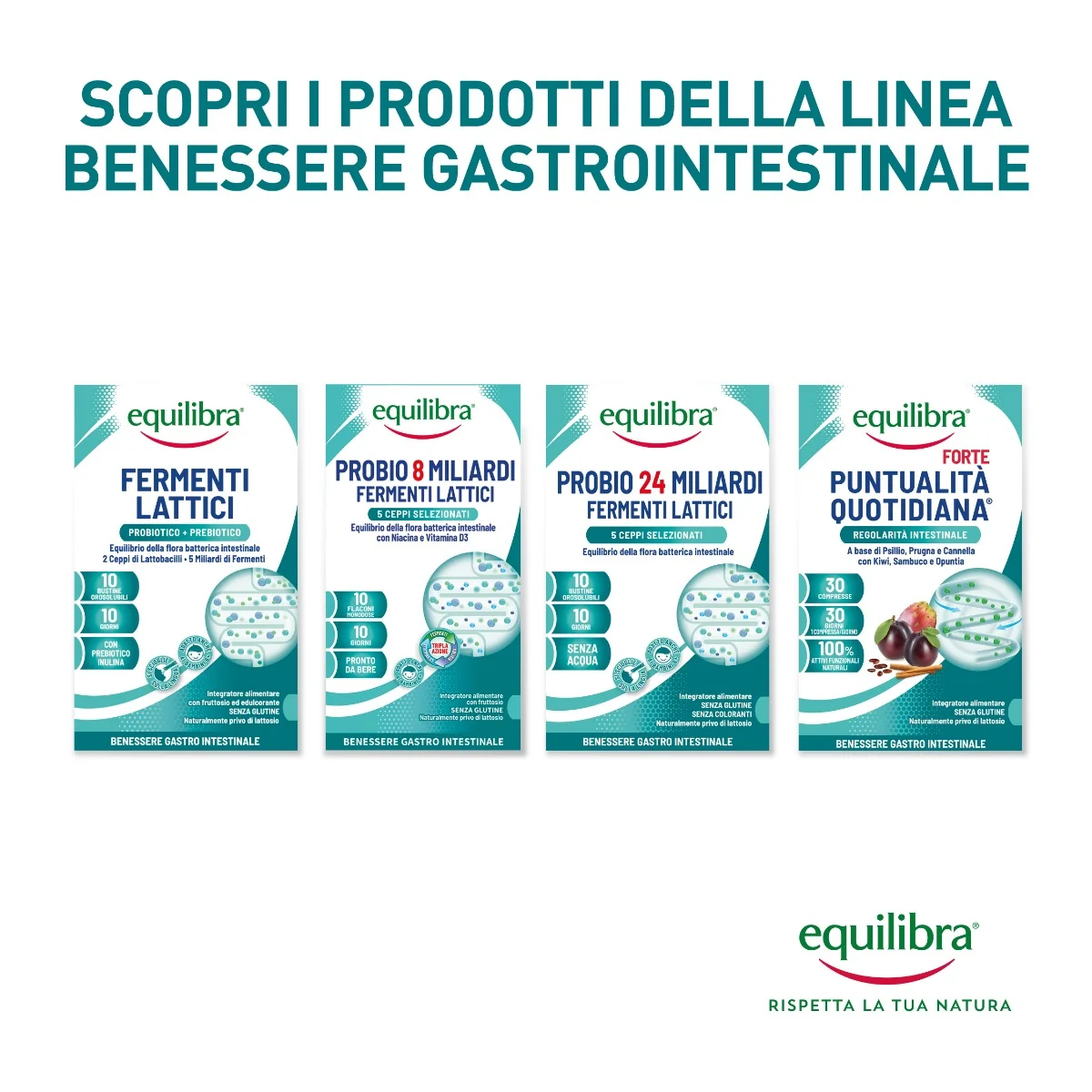 Equilibra Probio 8 Miliardi 10 Flaconcini Intestino in equilibrio