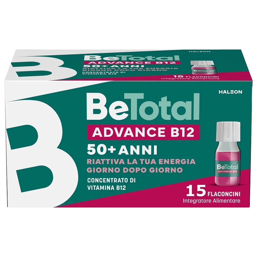 Be-Total Advance B12 15 Flaconcini Integratore Alimentare Vitamina B12 Vitamina B Zinco