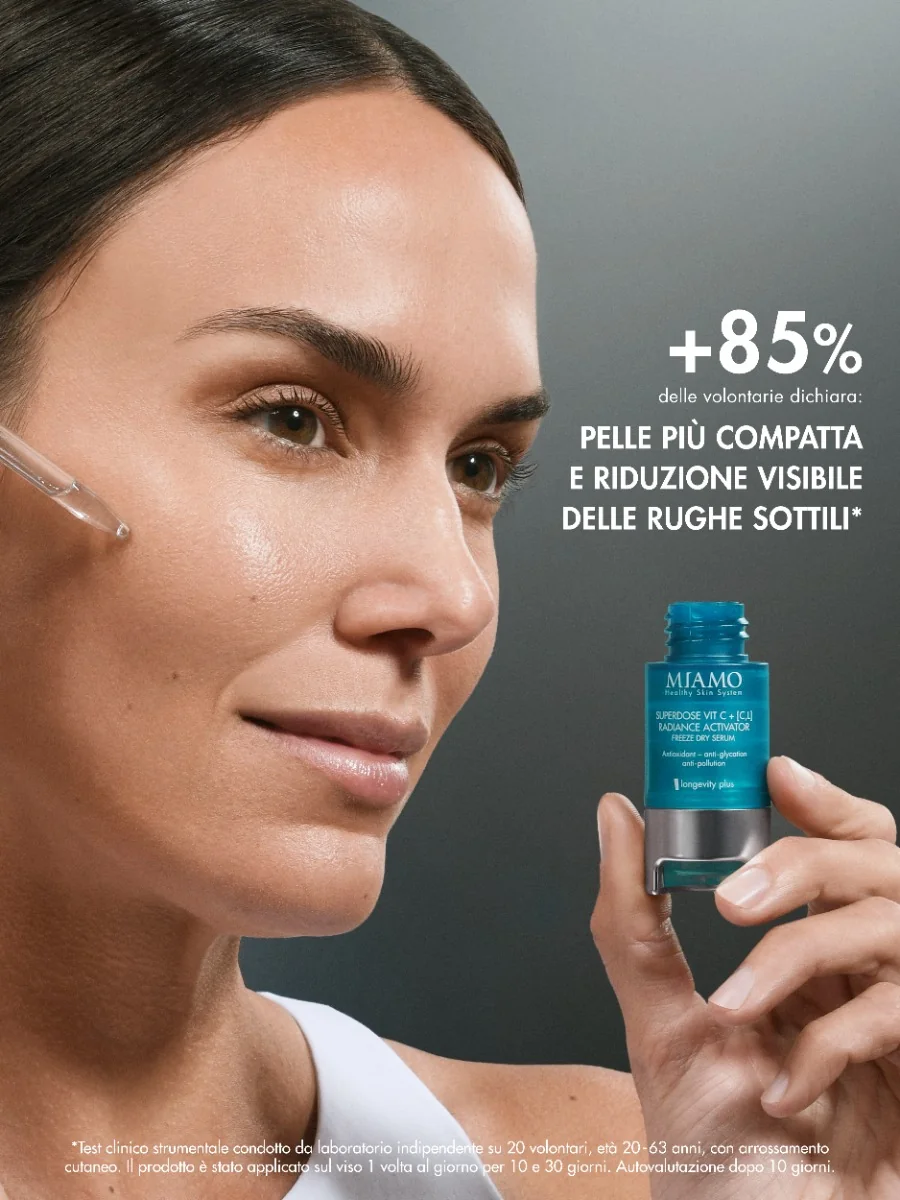 Miamo Longevity Plus Superdose Vitc C,L Radiance Activator Freeze Dry Serum 3 Pezzi Da 5 Ml