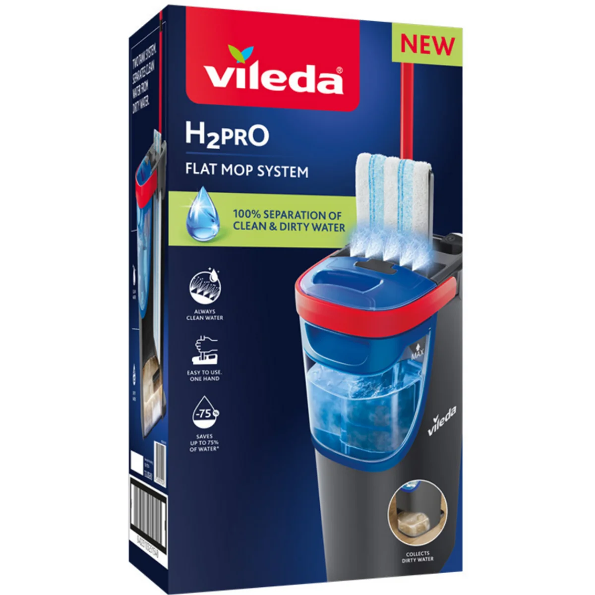 Vileda H2Pro Flatmop Sistema Lavapavimenti