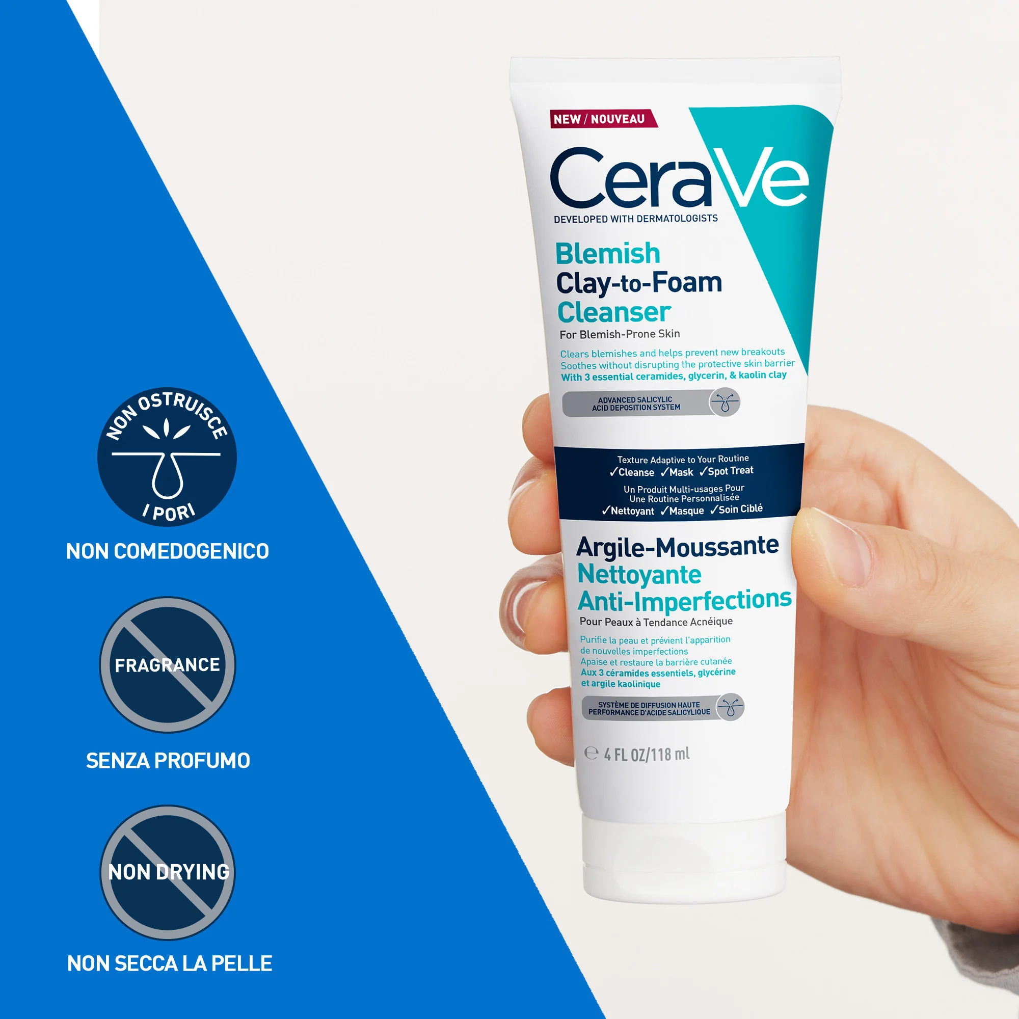 Cerave Detergente Maschera Controllo Imperfezioni 118 Ml