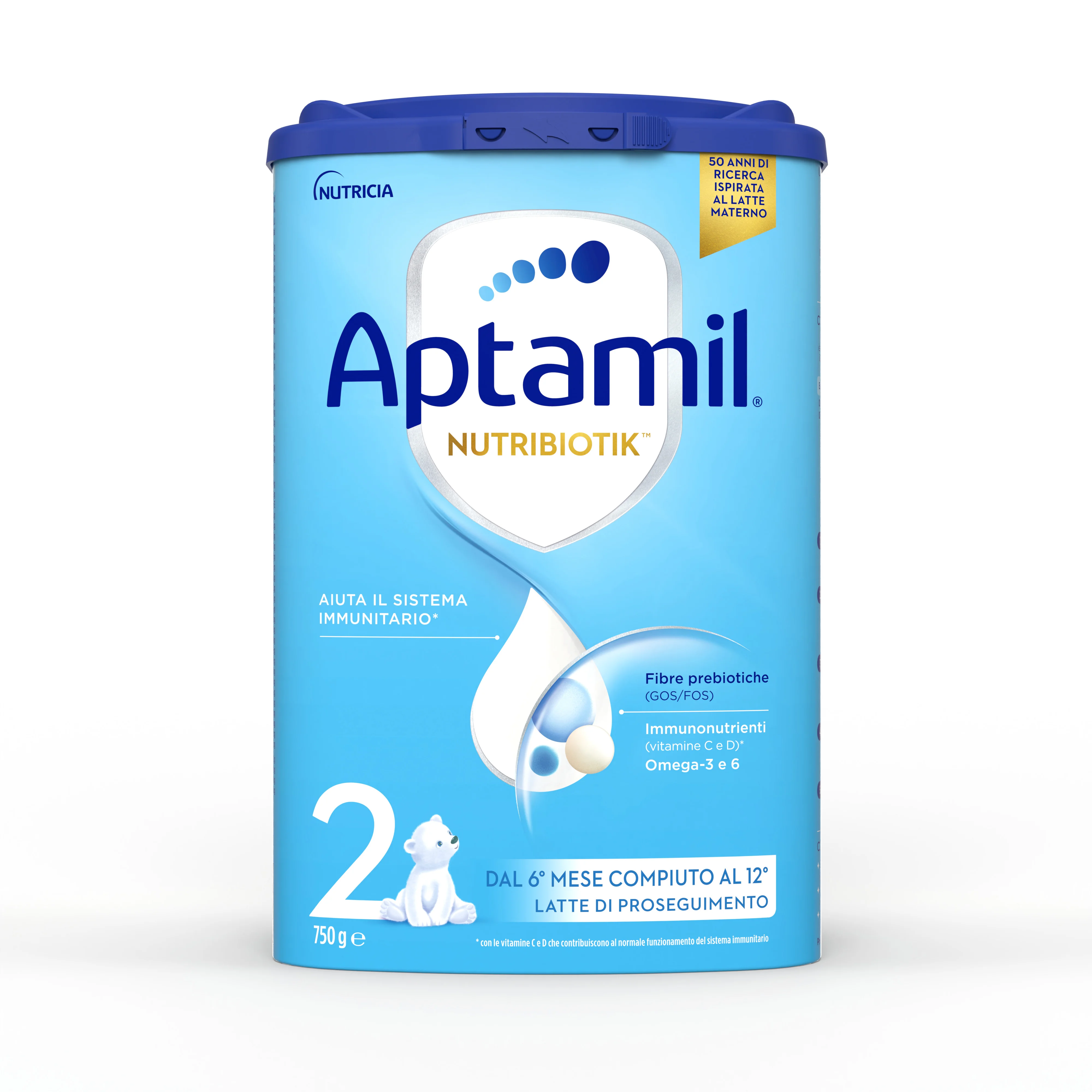 Aptamil 2 Latte 750 G Con Vitamina C e D