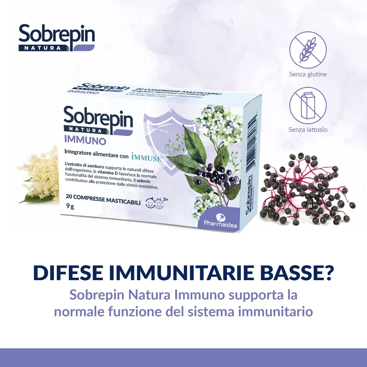Sobrepin Natura Immuno 20 Compresse Integratore per le difese immunitarie