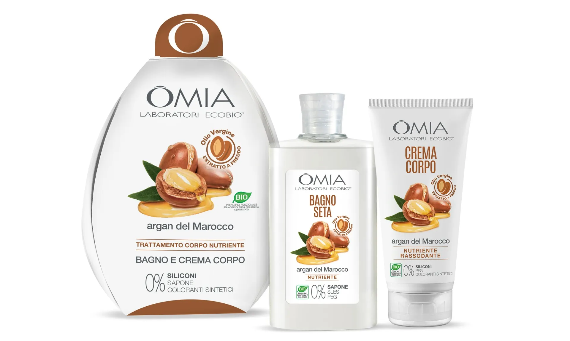 Omia Ovetto Argan Bagno + Body Cream Per il Benessere del Corpo