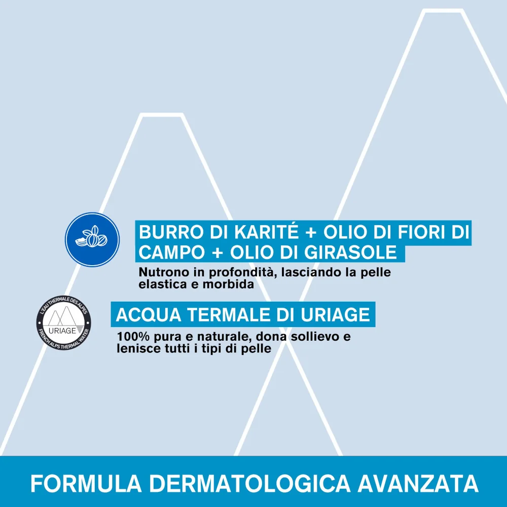 Uriage Eau Thermale Crema Lavante 1 Litro Detergente Senza Sapone Viso Corpo e Capelli