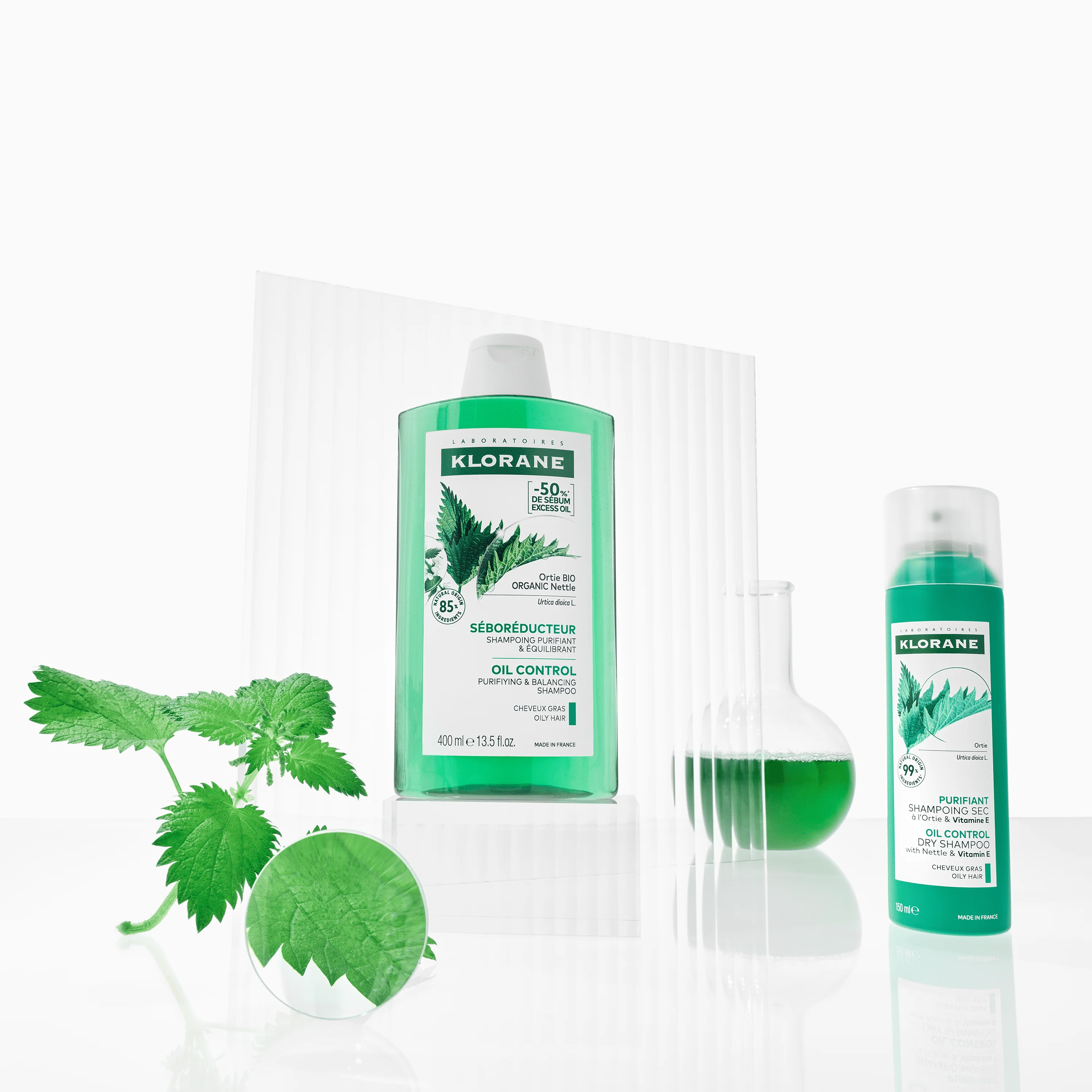 Klorane Shampoo Seboriduttore all'Ortica Purificante ed Equilibrante 400 ml Capelli Grassi