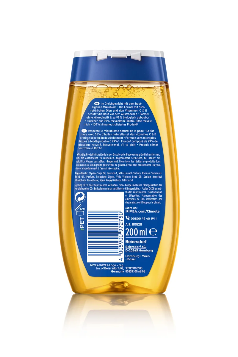 Nivea Doccia Olio Nutrimento Intenso Azione Detergente