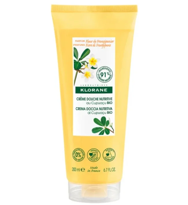 Klorane Crema Doccia Fiore di Frangipane 200 ml Detergente Nutriente