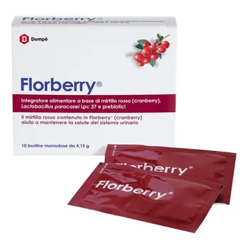 Florberry 10 Bustine - Integratore Vie Urinarie con Mirtillo Rosso