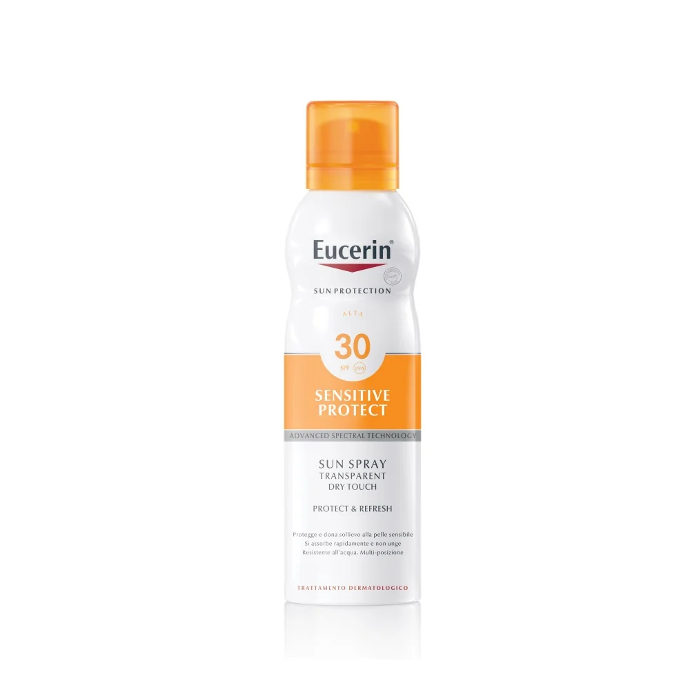 Eucerin Sun Spray Tocco Secco FP 30 Protezione Corpo 200 ml Protezione solare