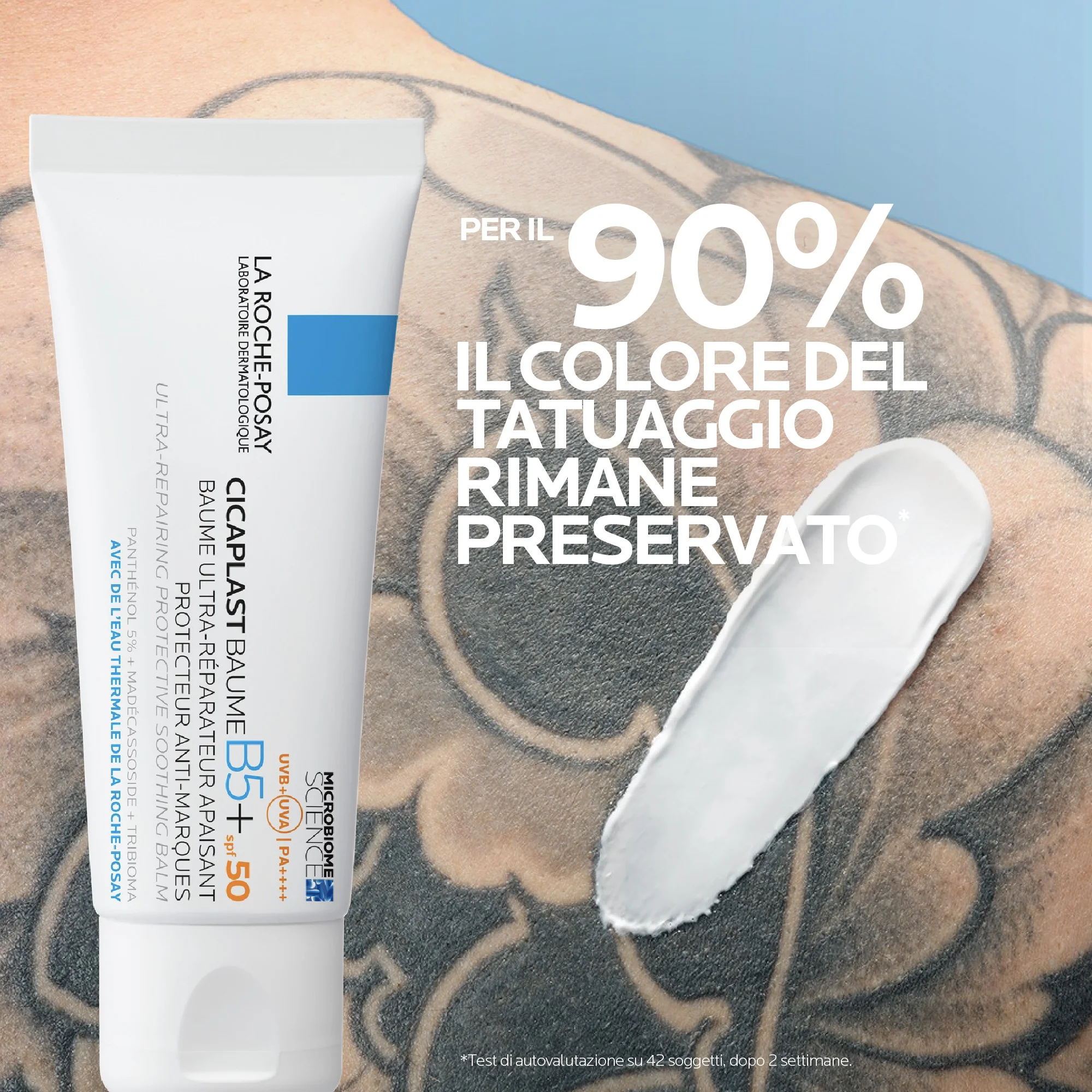 La Roche-Posay Cicaplast Baume B5+ SPF 50 40 ml Balsamo Lenitivo Ultra-riparatore per pelle sensibile, arrossata o fragilizzata