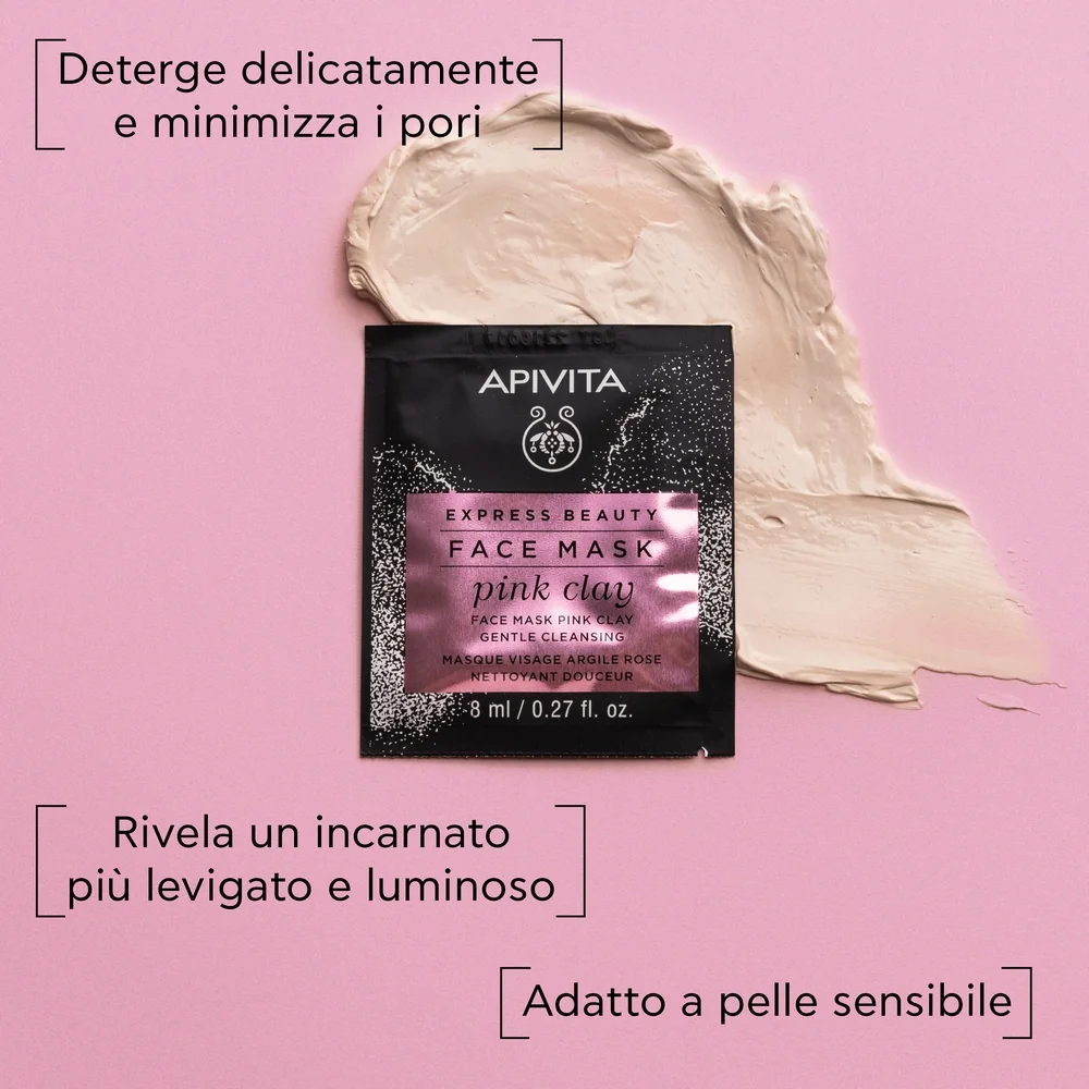 Apivita Express Pink Clay 2 X 8 Ml Detersione Delicata