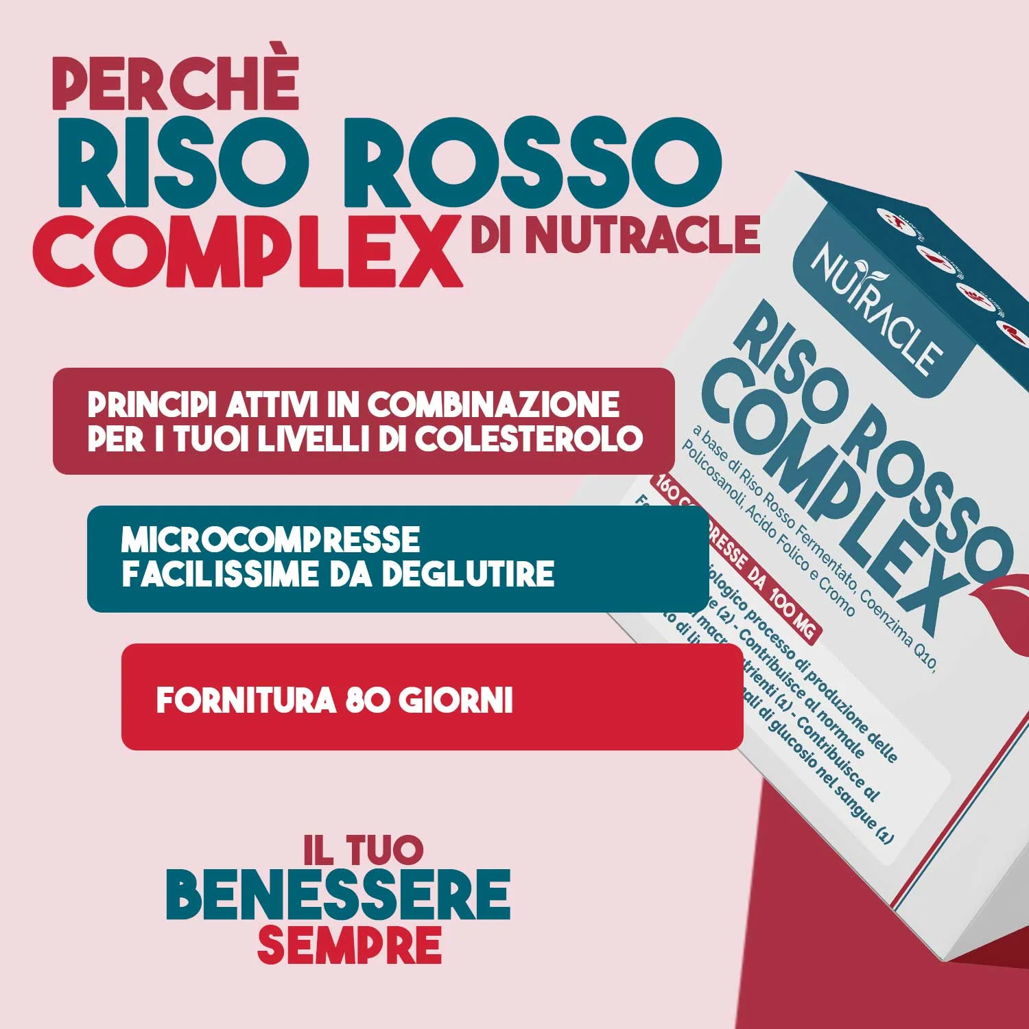 Nutracle Riso Rosso 160Cpr Benessere Cardiaco