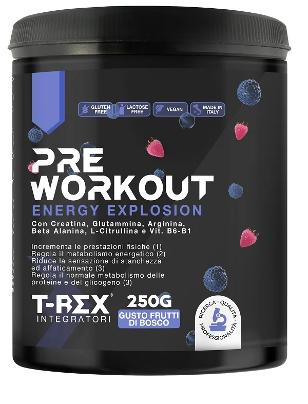 T-Rex Pre Workout Frutti Di Bosco 250 G