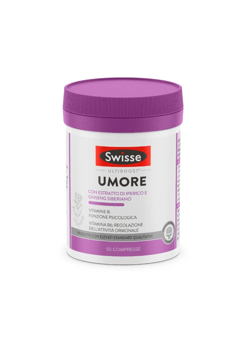 Swisse Umore Integratore con Iperico e Ginseng 50 Compresse Integratore Alimentare
