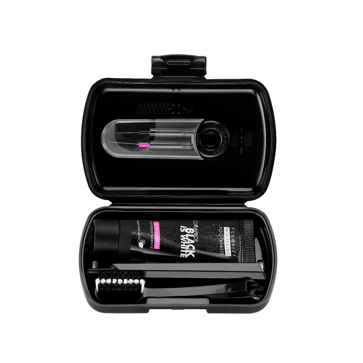 Curaprox Black Is White Travel Set Dentifricio 10ml + Spazzolino