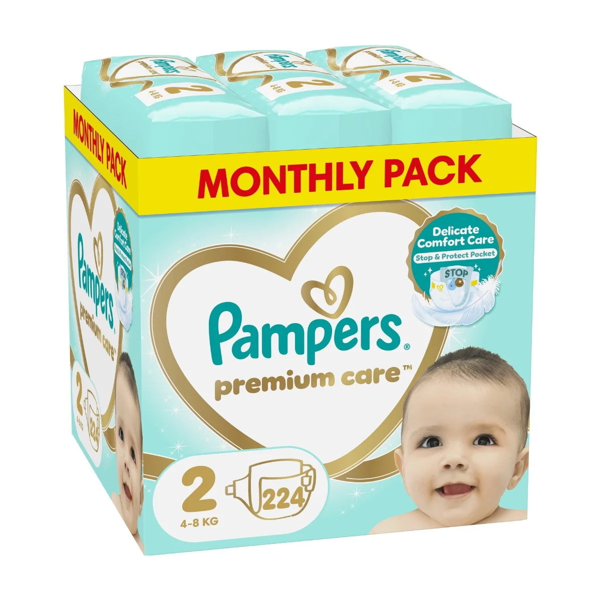 Pampers Premium Care 2 X 224 4-8 Kg
