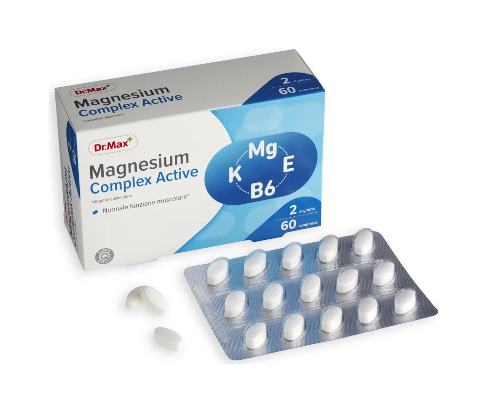 Dr. Max Magnesio Complex Active 60 Compresse Con Vitamina B6, E e Potassio