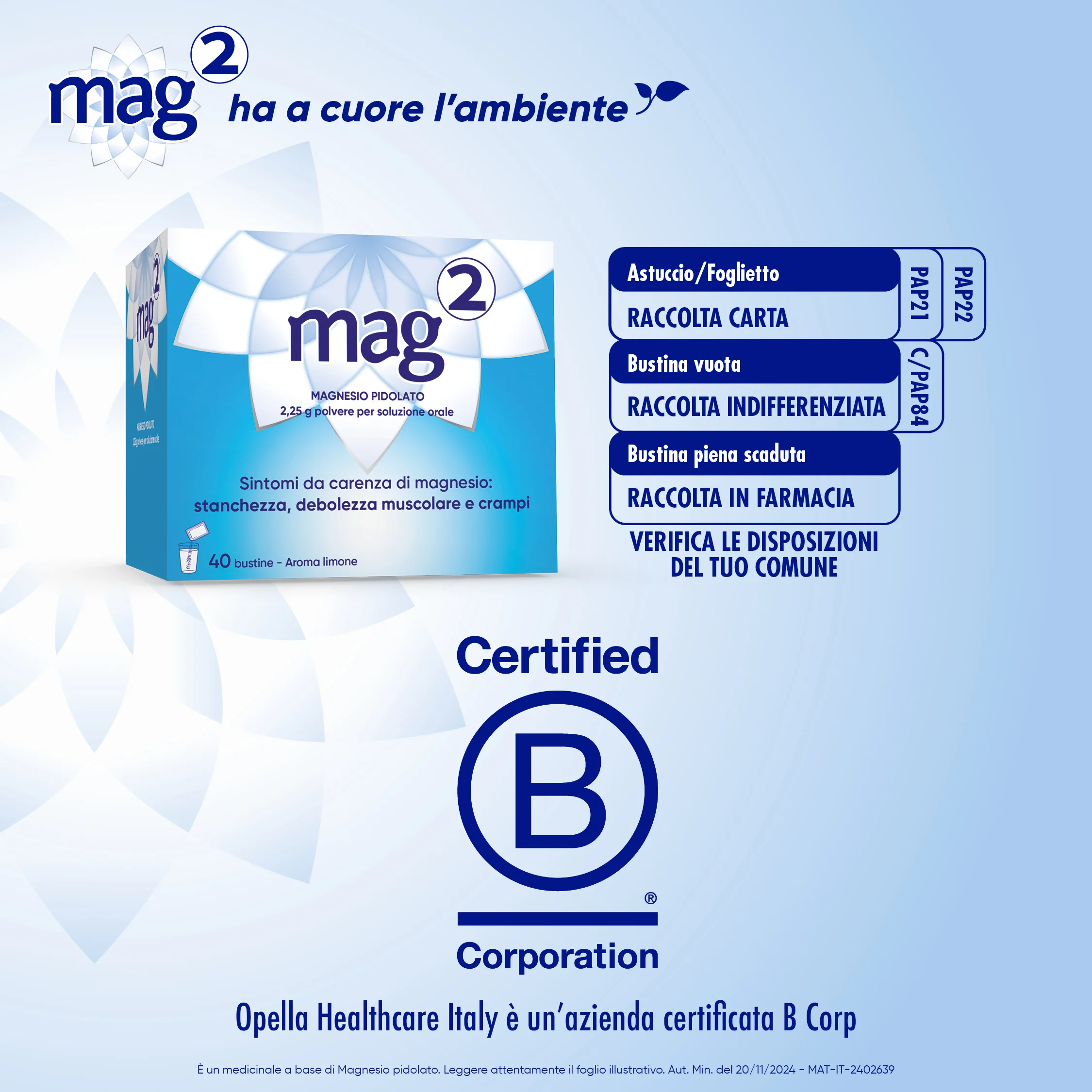 Mag 2 2,25 g Soluzione Orale 40 Bustine Carenze di Magnesio