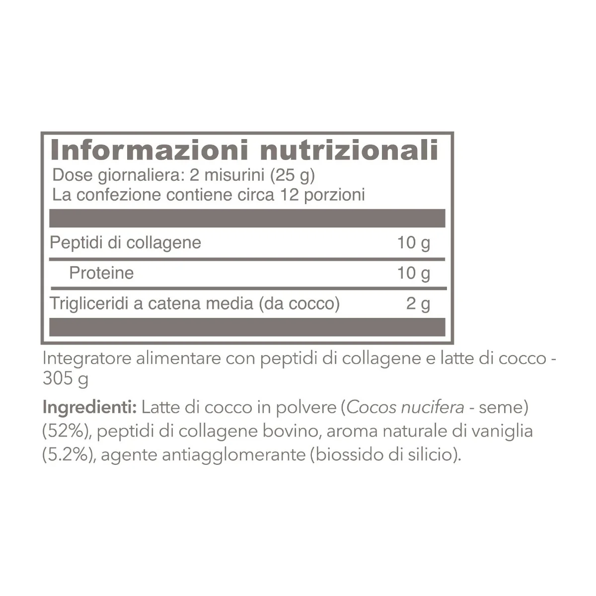 Vital Proteins Collagen Creamer 250 g Gusto Vaniglia