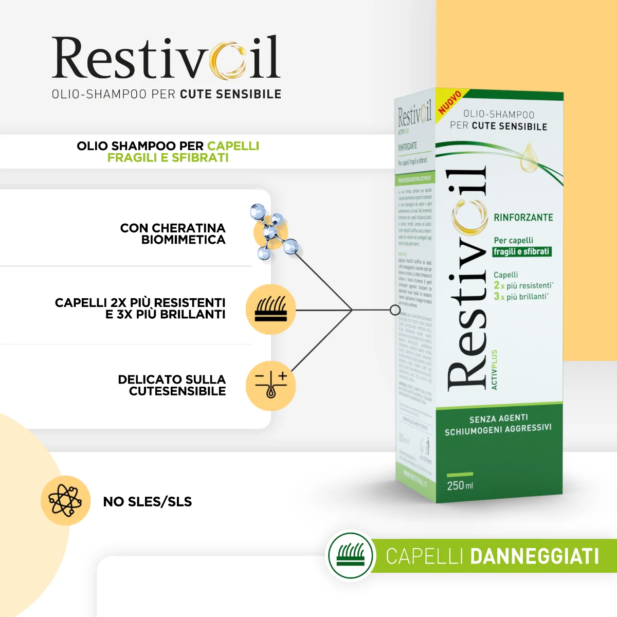 Restivoil Activ Plus 250 ml Shampoo