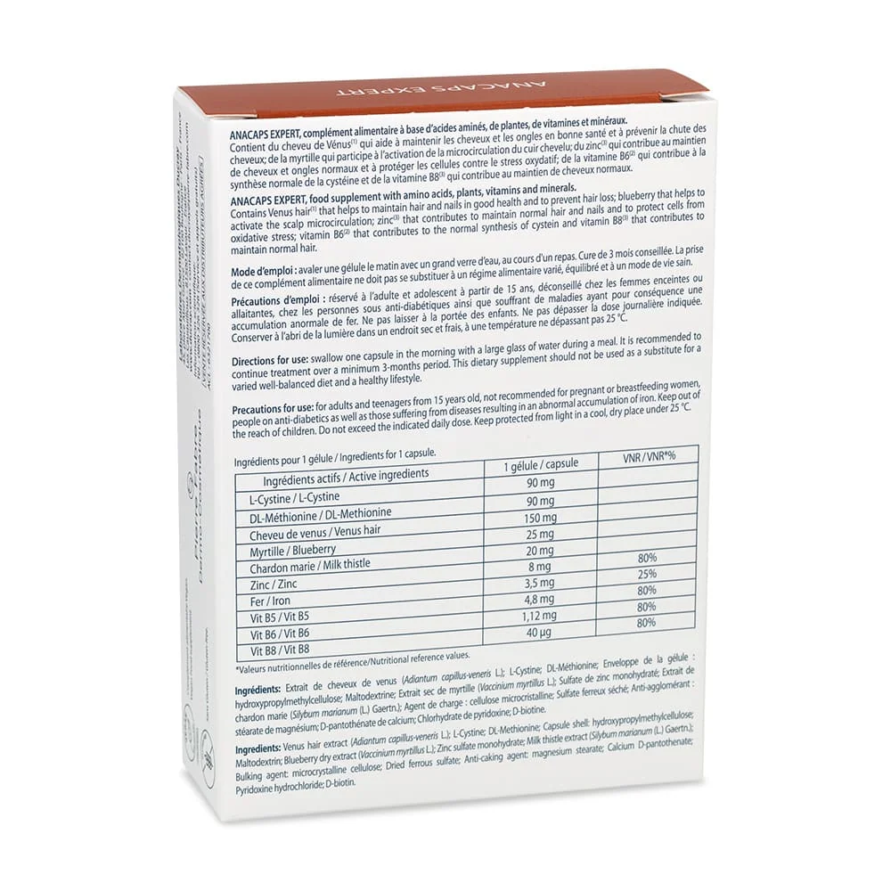 Ducray Anacaps Expert Integratore Alimentare per Capelli 30 Capsule Situazione Persistente