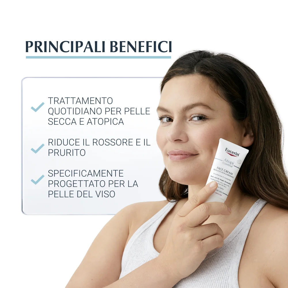 Eucerin AtopiControl Viso 50 ml Dermatite Atopica