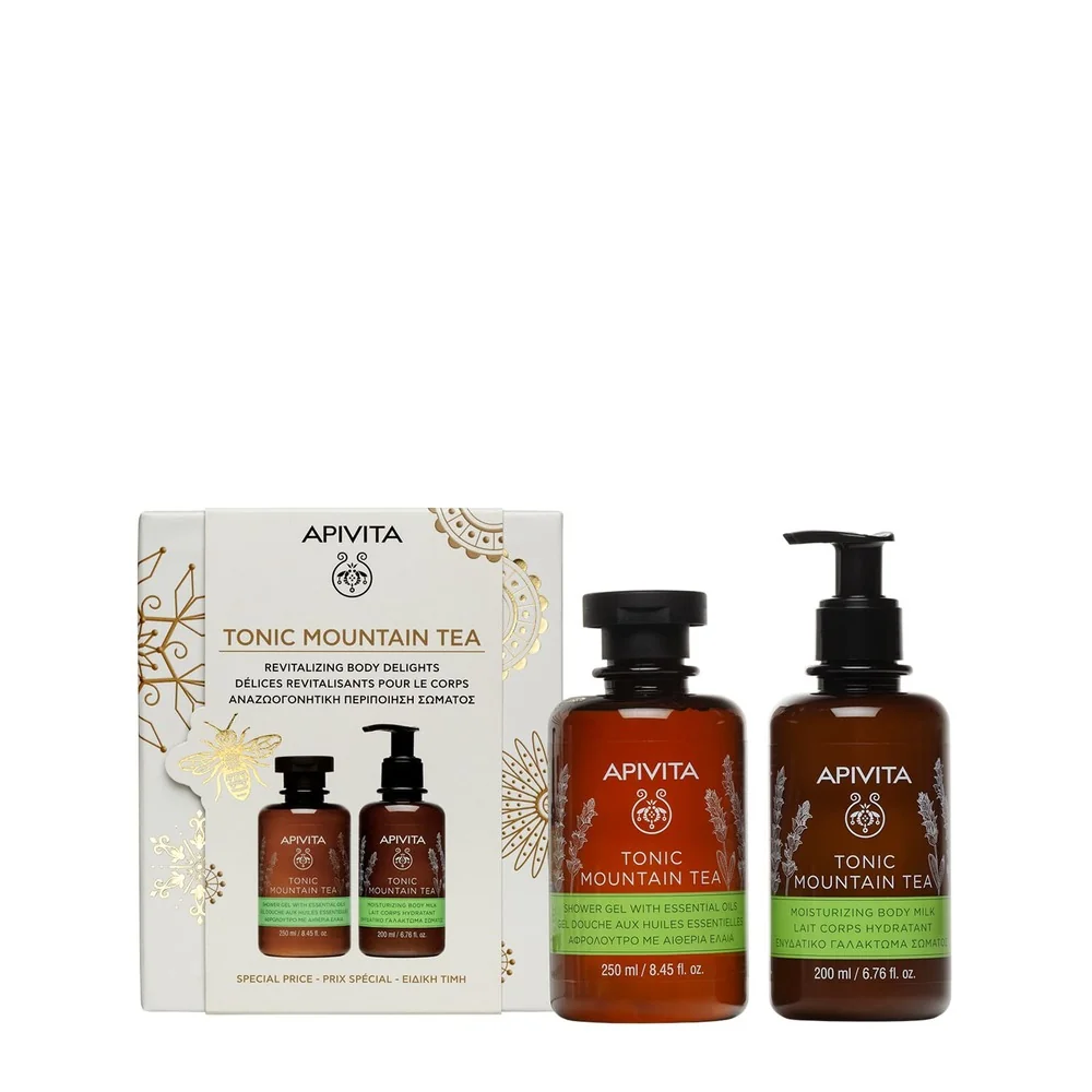 Apivita Body Treats Cofanetto 2025 Gel Doccia con Oli essenziali + Latte Corpo Idratante