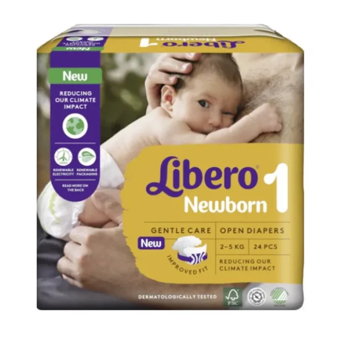Libero Newborn Taglia 1, 2-5 Kg 24 Pezzi