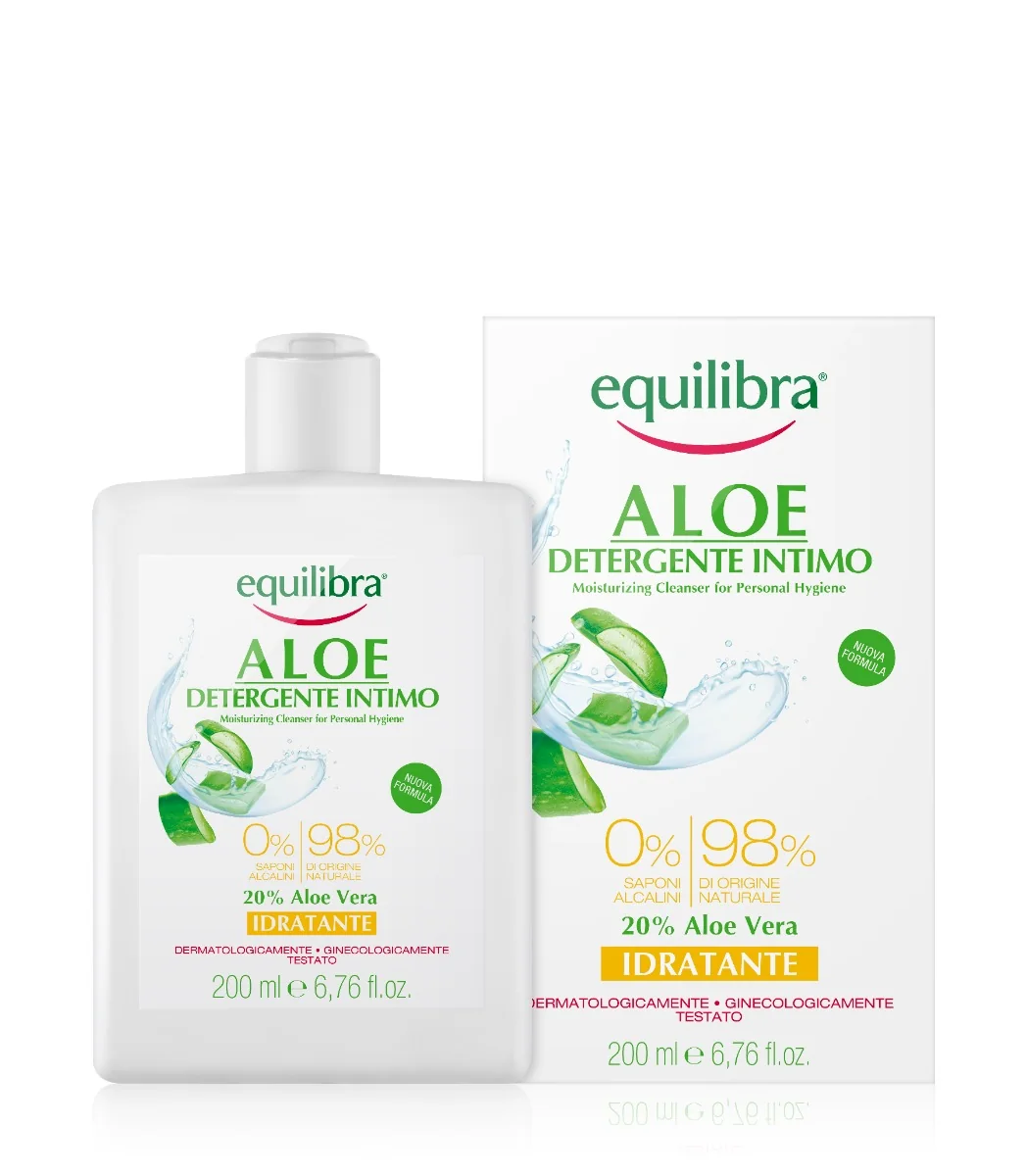Equilibra Aloe Detergente Intimo Idratante 200 Ml Non Altera il Ph