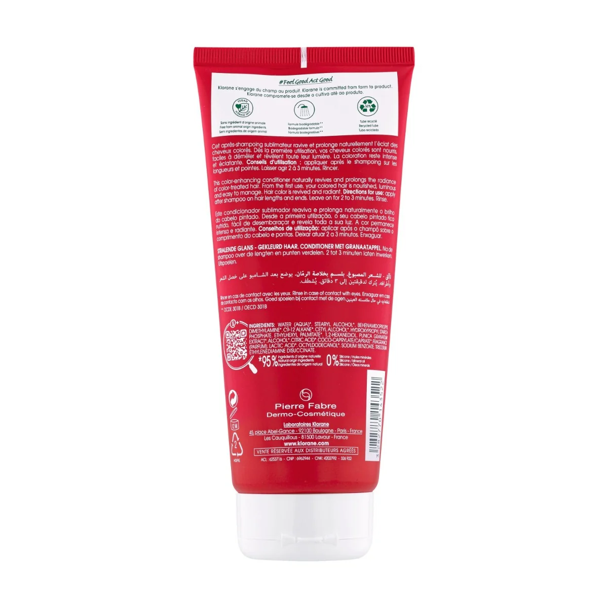Klorane Balsamo Melograno 200 Ml Capelli Colorati