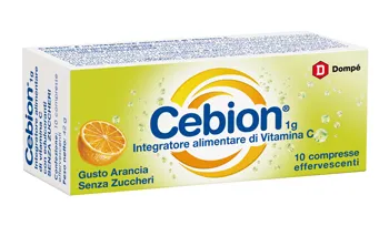 Cebion Effervescente Senza Zucchero 10 Compresse Gusto Arancia -  Integratore di Vitamina C