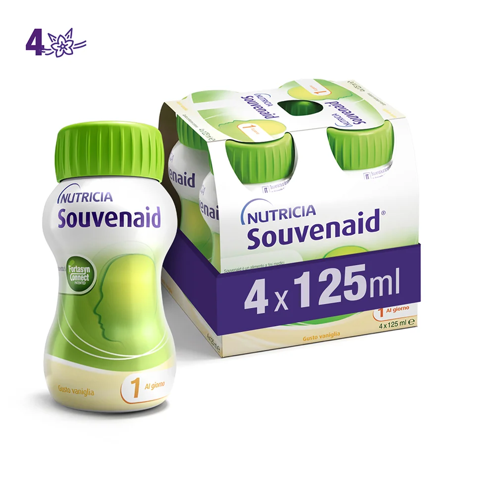 NUTRICIA SOUVENAID Vaniglia 4x125ml Integratore per Declino Cognitivo